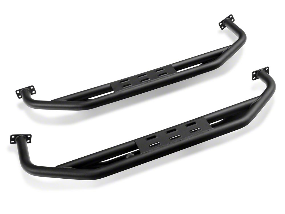 RedRock Side Armor with Step Pads; Textured Black (87-06 Jeep Wrangler YJ & TJ, Excluding Unlimited)