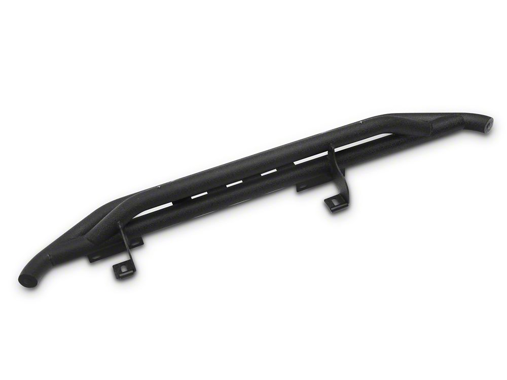RedRock Side Armor with Step Pads; Textured Black (07-18 Jeep Wrangler JK 2-Door)