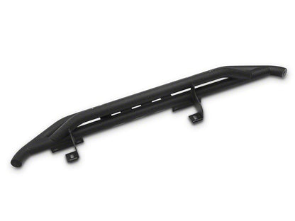 RedRock Side Armor with Step Pads; Textured Black (07-18 Jeep Wrangler JK 2-Door)