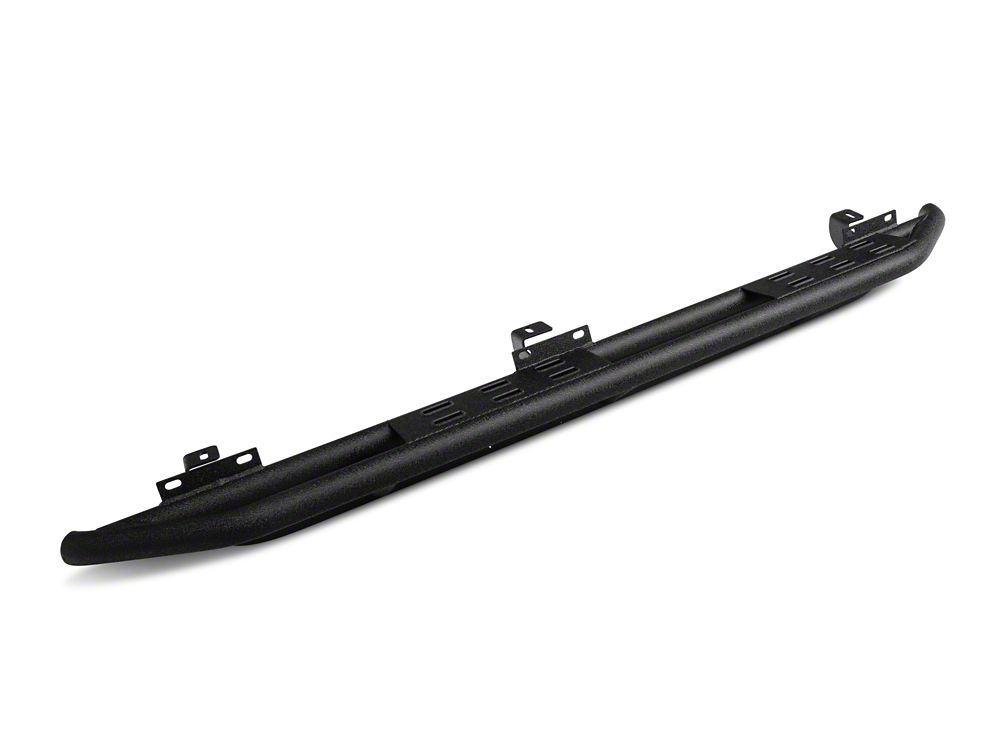 RedRock Side Armor with Step Pads; Textured Black (07-18 Jeep Wrangler JK 4-Door)