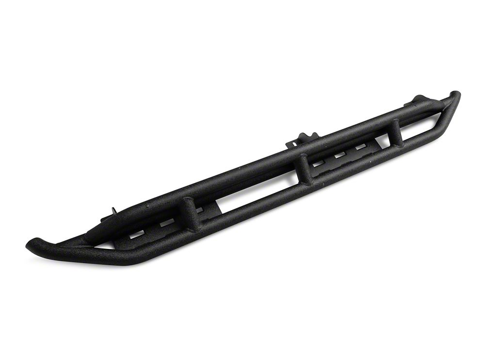 RedRock Side Armor with Step Pads; Textured Black (07-18 Jeep Wrangler JK 4-Door)