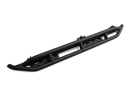 RedRock Side Armor with Step Pads; Textured Black (07-18 Jeep Wrangler JK 4-Door)