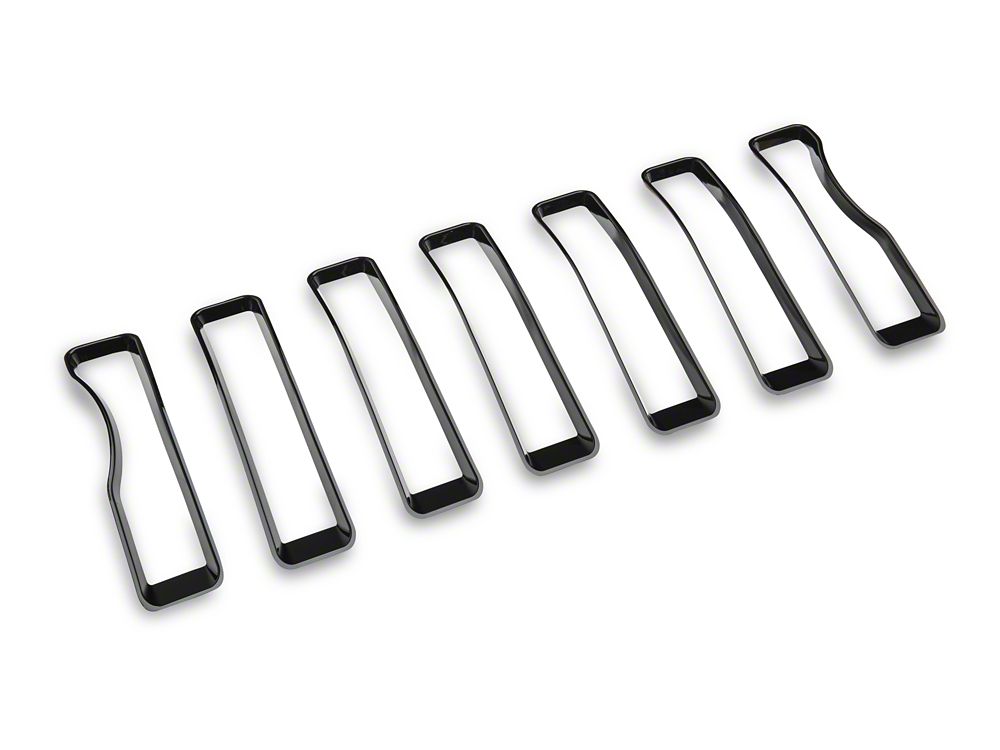 RedRock Front Grille Inserts; Black (18-23 Jeep Wrangler JL Sport w/o TrailCam)