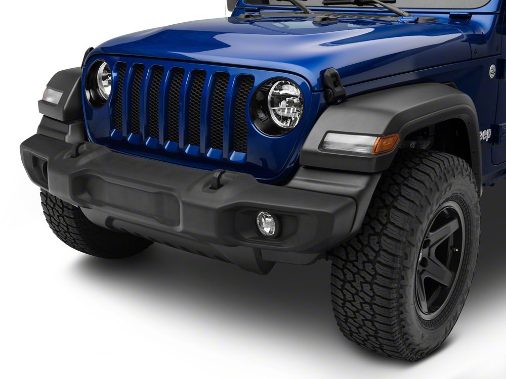 RedRock Headlight Trim; Black (18-25 Jeep Wrangler JL Sport)