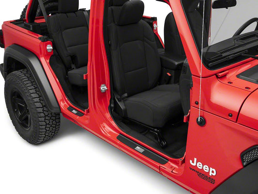 RedRock Old Glory Door Entry Guards; Black (18-25 Jeep Wrangler JL)