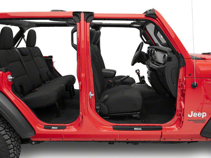 RedRock Old Glory Door Entry Guards; Black (18-25 Jeep Wrangler JL)