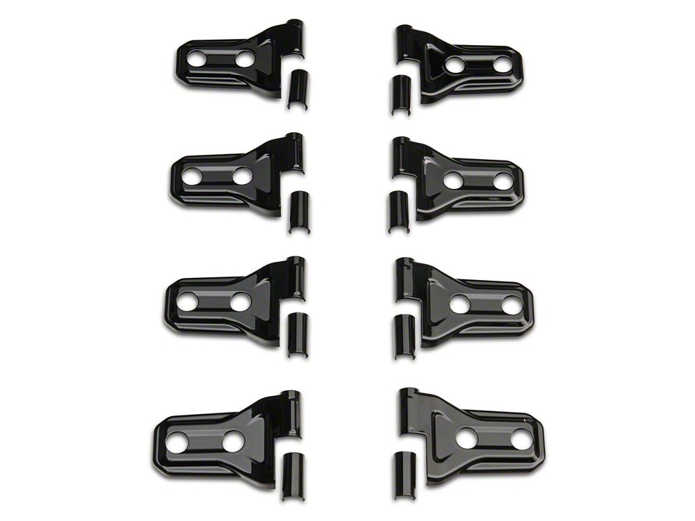 RedRock Exterior Door Hinge Covers; Black (18-25 Jeep Wrangler JL)