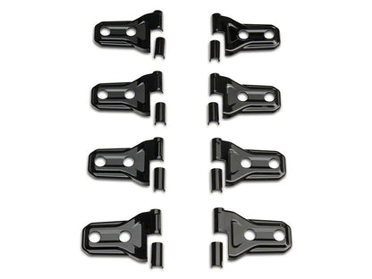 RedRock Exterior Door Hinge Covers; Black (18-25 Jeep Wrangler JL)