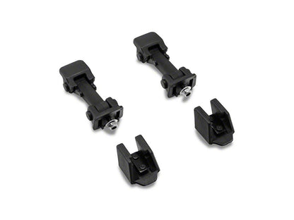 RedRock Hood Catch Kit; Black (07-18 Jeep Wrangler JK)