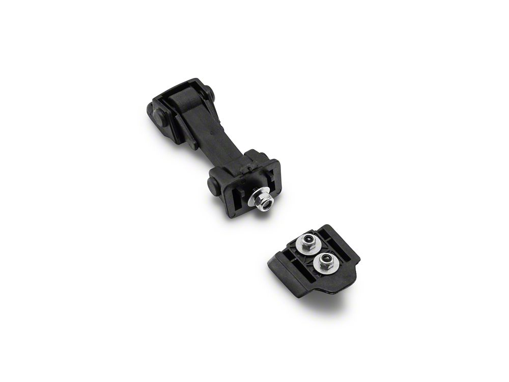 RedRock Hood Catch Kit; Black (07-18 Jeep Wrangler JK)