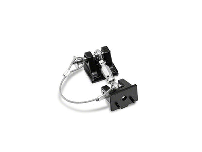 RedRock Hood Catch Kit; Black Aluminum (07-18 Jeep Wrangler JK)