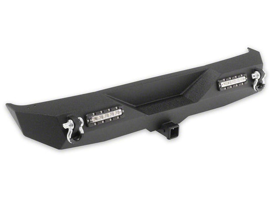 RedRock Solid Steel Rear Bumper with LED Lighting (18-25 Jeep Wrangler JL)