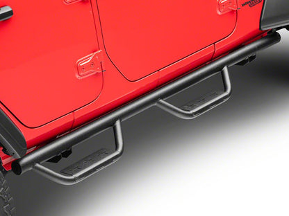 RedRock Solid Steel Drop Side Step Bars (18-25 Jeep Wrangler JL 4-Door)