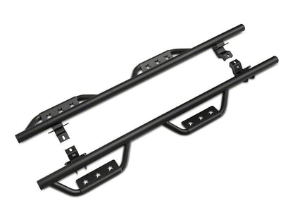 RedRock Solid Steel Drop Side Step Bars (18-25 Jeep Wrangler JL 4-Door)