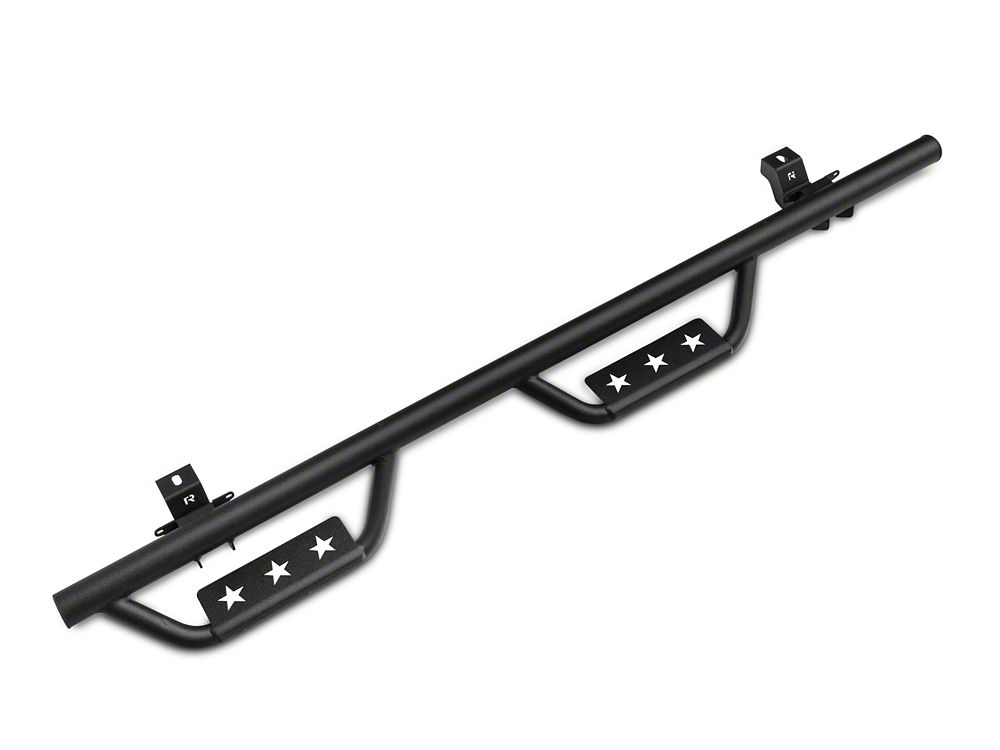 RedRock Solid Steel Drop Side Step Bars (18-25 Jeep Wrangler JL 4-Door)