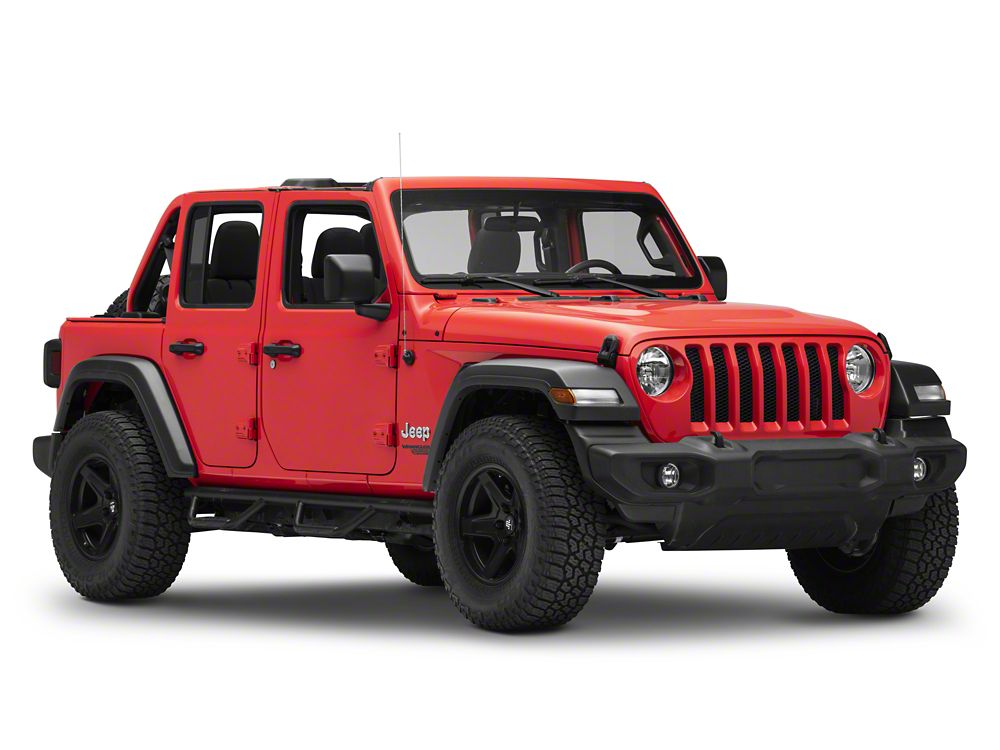 RedRock Solid Steel Drop Side Step Bars (18-25 Jeep Wrangler JL 4-Door)