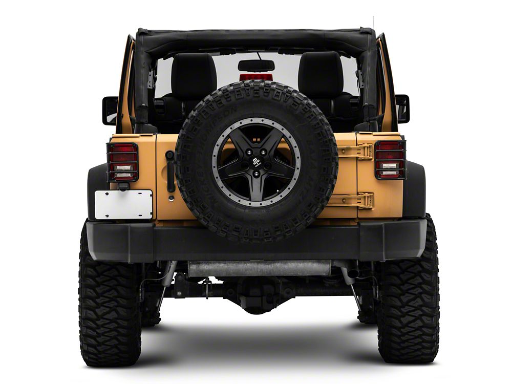RedRock Tail Light Guards; Black (07-18 Jeep Wrangler JK)