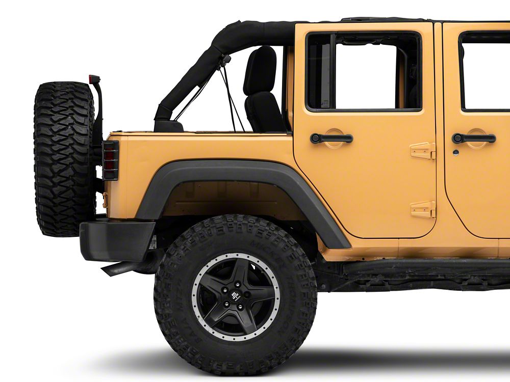 RedRock Tail Light Guards; Black (07-18 Jeep Wrangler JK)