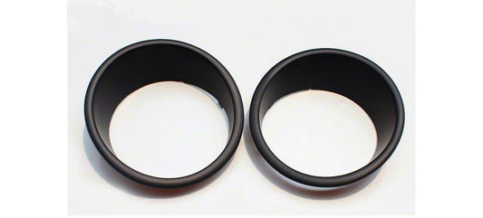 RedRock Headlight Trim; Gloss Black (07-18 Jeep Wrangler JK)