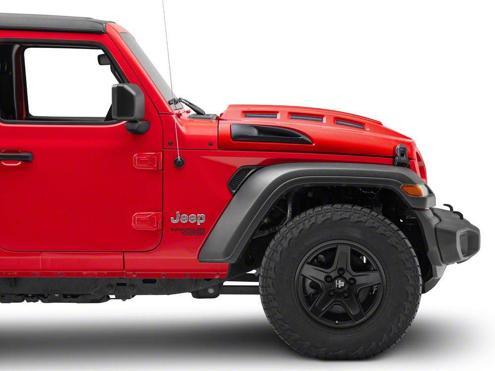 RedRock Avenger Heat Dispersion Hood; Unpainted (18-25 Jeep Wrangler JL)