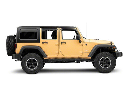 RedRock Window Deflectors; Front and Rear; Smoked (07-18 Jeep Wrangler JK 4-Door)