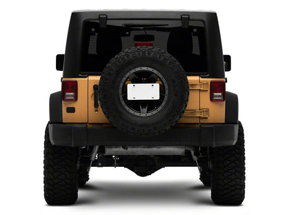 RedRock Spare Tire License Plate Mount Kit with Light (87-25 Wrangler TJ, TJ, JK & JL)