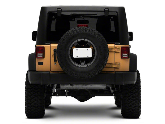 RedRock Spare Tire License Plate Mount Kit with Light (87-25 Wrangler TJ, TJ, JK & JL)