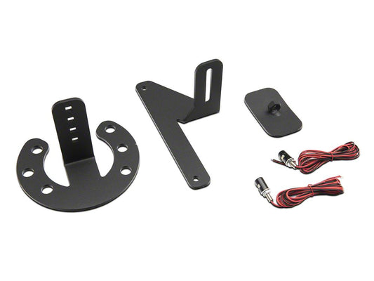 RedRock Spare Tire License Plate Mount Kit with Light (87-25 Wrangler TJ, TJ, JK & JL)