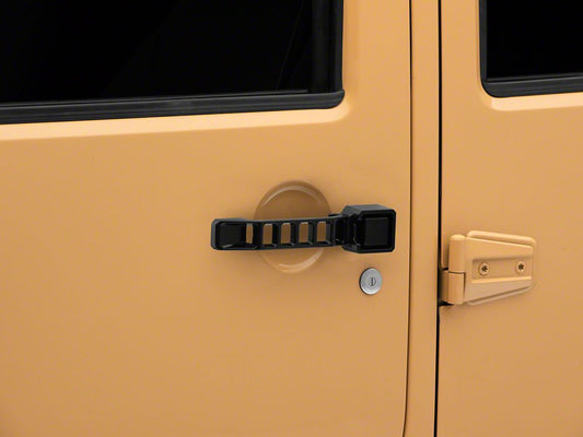 RedRock Aluminum Door and Tailgate Handle Set; Black (07-18 Jeep Wrangler JK 4-Door)