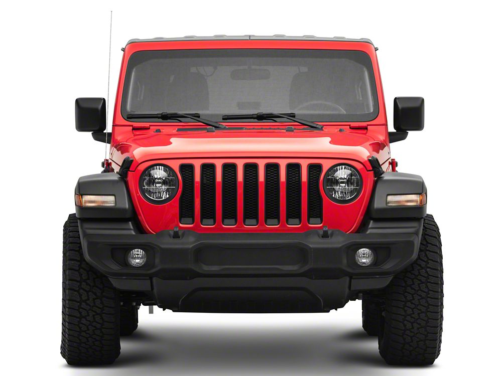 RedRock Headlight Trim and Grille Insert Kit; Matte Black