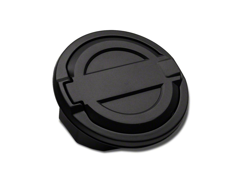 RedRock Fuel Filler Door Cover; Matte Black (18-25 Jeep Wrangler JL)
