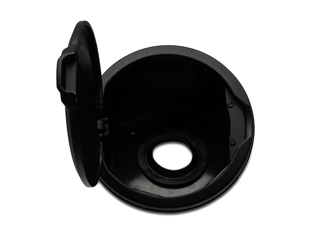 RedRock Fuel Filler Door Cover; Matte Black (18-25 Jeep Wrangler JL)