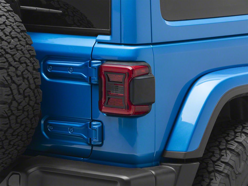 RedRock Tail Light Covers; Old Glory (18-25 Jeep Wrangler JL w/ Factory LED Tail Lights)