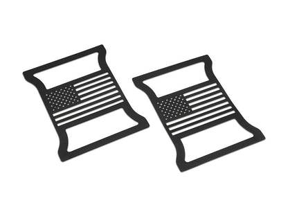 RedRock Tail Light Covers; Old Glory (18-25 Jeep Wrangler JL w/ Factory LED Tail Lights)
