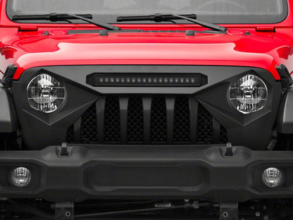 RedRock Diamond Eye Grille with LED Light Bar (18-25 Jeep Wrangler JL w/o TrailCam)