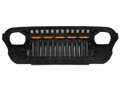 RedRock Gladiator Grille with Amber LED Lighting (18-25 Jeep Wrangler JL w/o TrailCam)