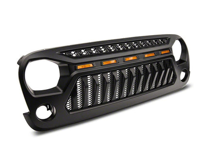 RedRock Gladiator Grille with Amber LED Lighting (07-18 Jeep Wrangler JK)