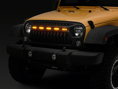 RedRock Gladiator Grille with Amber LED Lighting (07-18 Jeep Wrangler JK)