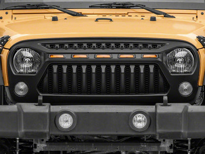 RedRock Gladiator Grille with Amber LED Lighting (07-18 Jeep Wrangler JK)