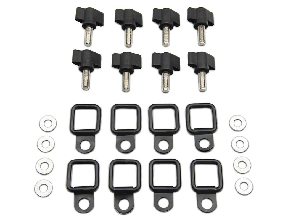 RedRock Hard Top Quick Removal Fastener Kit with D-Rings (97-18 Jeep Wrangler TJ & JK)