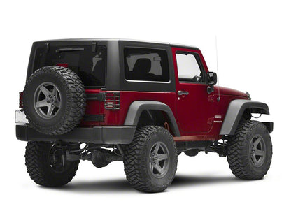 RedRock Tail Light Guards; Matte Black (07-18 Jeep Wrangler JK)