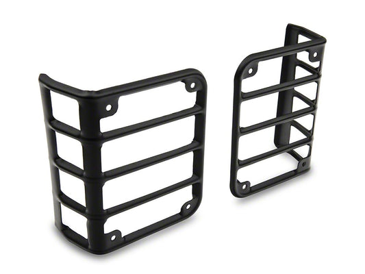 RedRock Tail Light Guards; Matte Black (07-18 Jeep Wrangler JK)