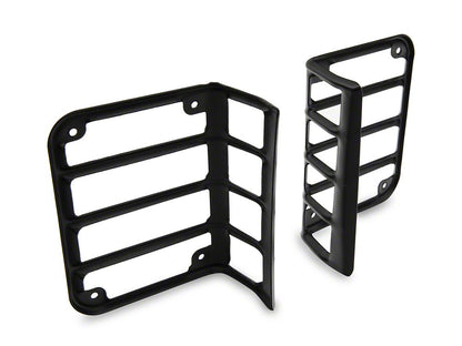 RedRock Tail Light Guards; Matte Black (07-18 Jeep Wrangler JK)