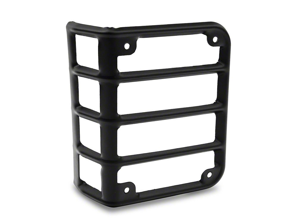 RedRock Tail Light Guards; Matte Black (07-18 Jeep Wrangler JK)