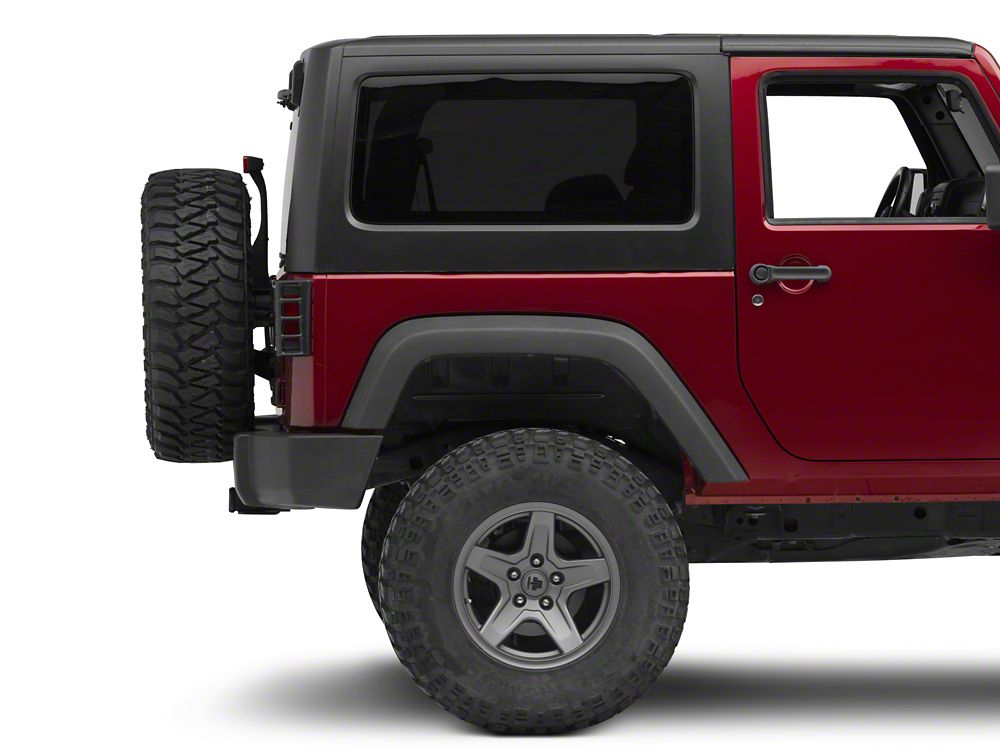 RedRock Tail Light Guards; Matte Black (07-18 Jeep Wrangler JK)