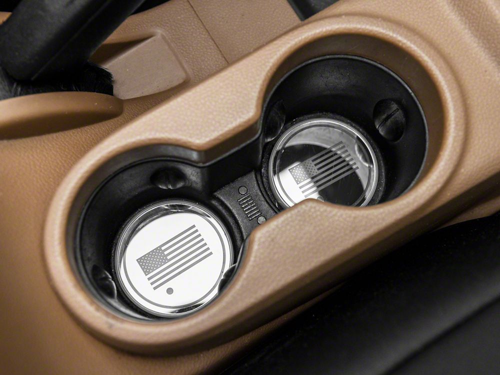 RedRock Alterum Series Color Changing LED Cup Holder Lighting with American Flag Logo (07-25 Jeep Wrangler JK & JL)