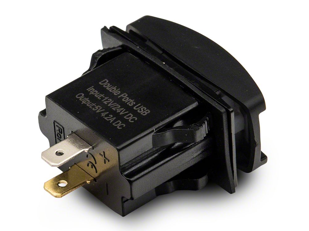 RedRock Dual USB 4.2 AMP Fast-Charger Rocker Switch (97-25 Jeep Wrangler TJ, JK & JL)