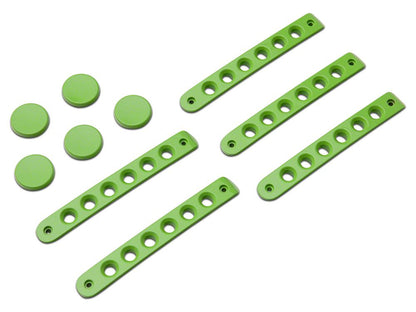 RedRock Billet Aluminum Door Handle Inserts; Green (07-18 Jeep Wrangler JK 4-Door)