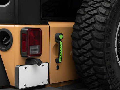 RedRock Billet Aluminum Door Handle Inserts; Green (07-18 Jeep Wrangler JK 4-Door)