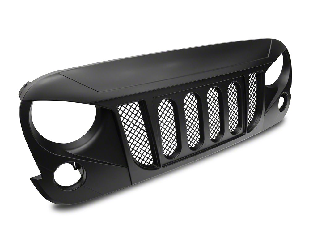 RedRock Beast Grille; Matte Black (07-18 Jeep Wrangler JK)